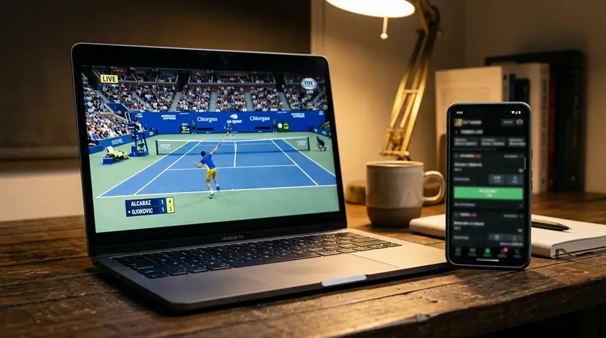 US Open streaming Nederland legaal Eurosport bookmaker latency live tennis kijken